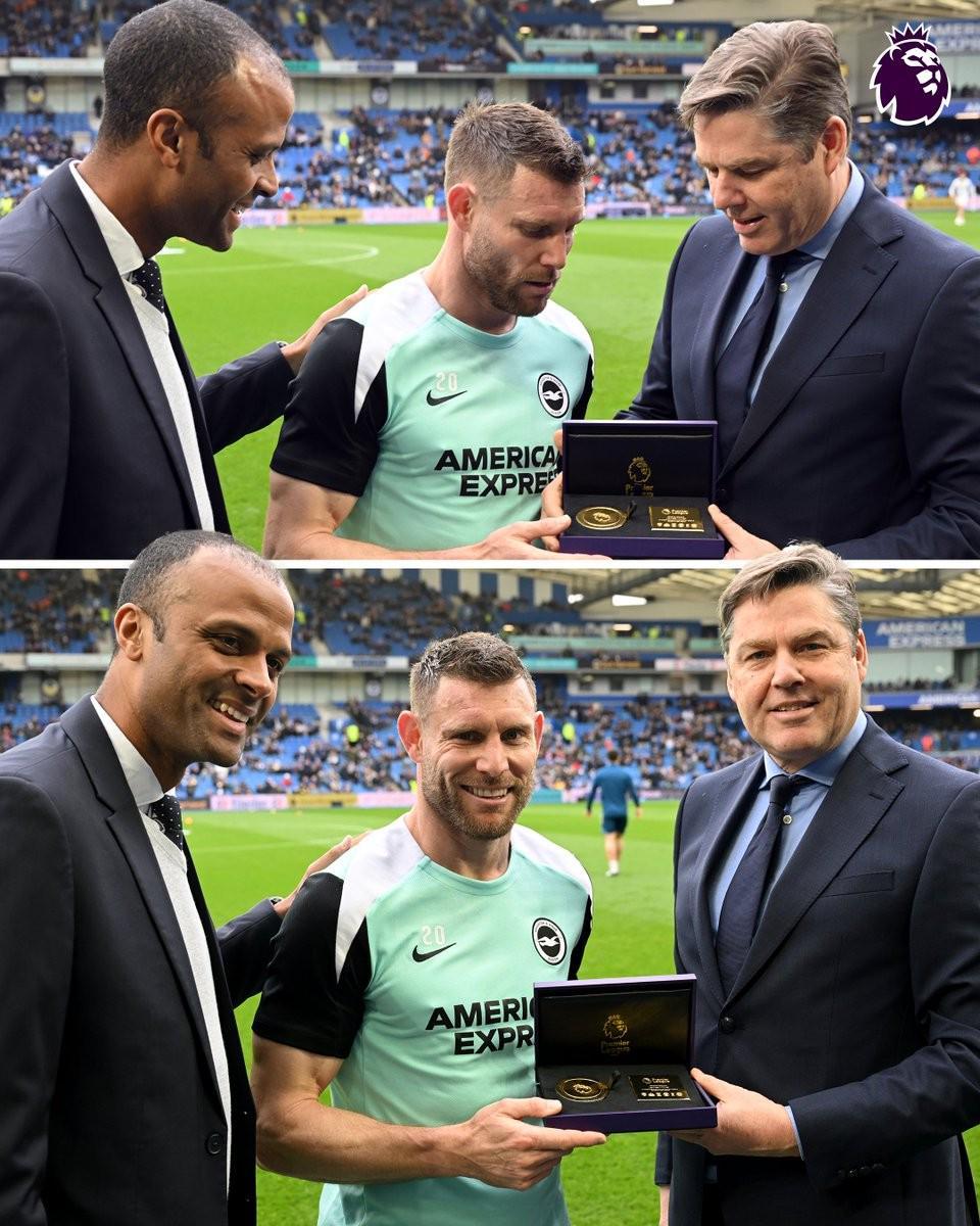 星空体育在线入口-致敬传奇，英超官方在本轮赛前为英超历史出场王米尔纳颁奖